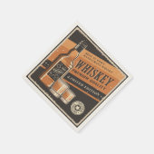 Cool retro whisky liefhebbers servet (Hoek)