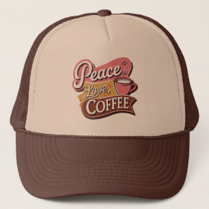 Cool retro woordkunst koffie trucker pet