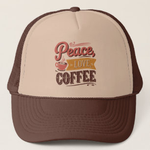 Cool retro woordkunst koffie trucker pet