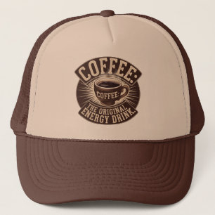 Cool retro woordkunst koffie trucker pet