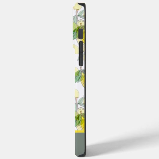 Cool Retro Yellow Black Lemon Patroon Case-Mate iPhone Case (Achterkant / Links)