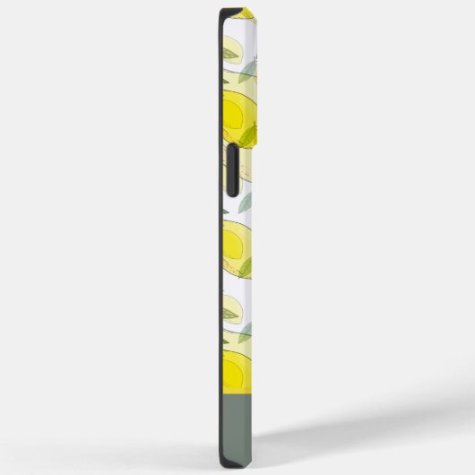 Cool Retro Yellow Black Lemon Patroon Case-Mate iPhone Case (Achterkant / Rechts)
