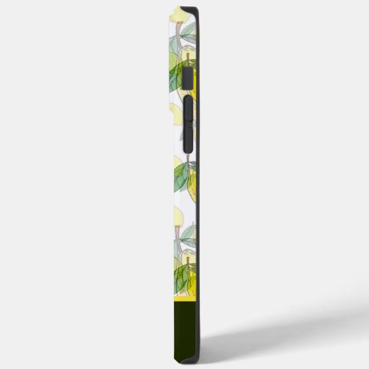Cool Retro Yellow Black Lemon Patroon Case-Mate iPhone Case (Achterkant / Links)