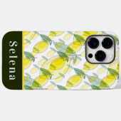 Cool Retro Yellow Black Lemon Patroon Case-Mate iPhone Case (Achterkant (horizontaal))