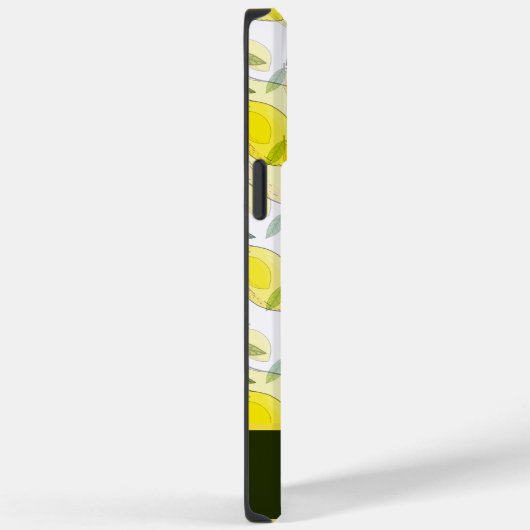 Cool Retro Yellow Black Lemon Patroon Case-Mate iPhone Case (Achterkant / Rechts)