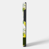 Cool Retro Yellow Black Lemon Patroon iPhone Hoesje (Linkerkant)