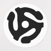 COOL Retro  Zwart 45 spacer DJ Labels (Design 2)