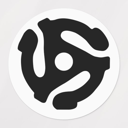 COOL Retro  Zwart 45 spacer DJ Labels (Design 1)