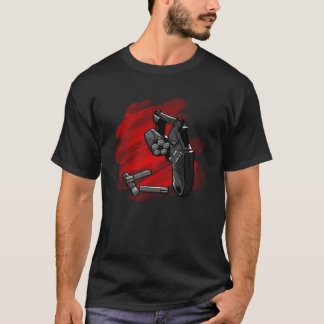 Cool Revolver with Ammunition T-shirt