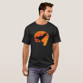 Cool Rex Dinosaur Saurus Moon World Earth Silhouet T-shirt (Voorkant volledig)