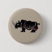 Cool RHINO - Bedreigde dieren grafiek Ronde Button 5,7 Cm (Voorkant)