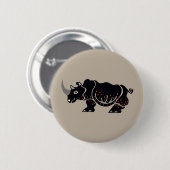 Cool RHINO - Bedreigde dieren grafiek Ronde Button 5,7 Cm (Voorkant /achterkant)