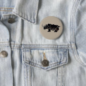 Cool RHINO - Bedreigde dieren grafiek Ronde Button 5,7 Cm (In situ)