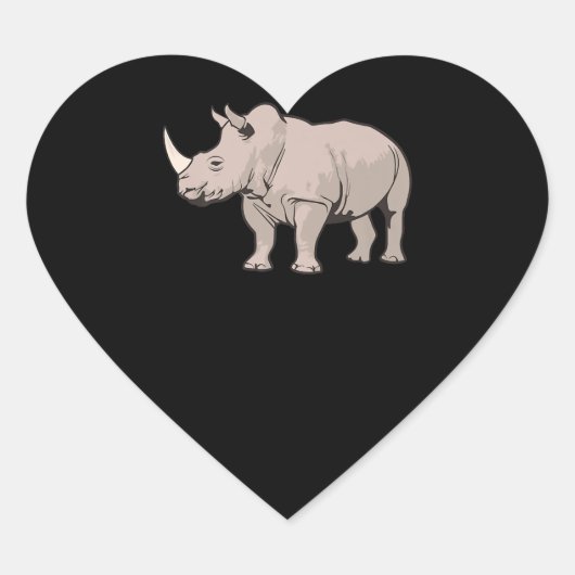 Cool Rhino Premium Hart Sticker (Voorkant)