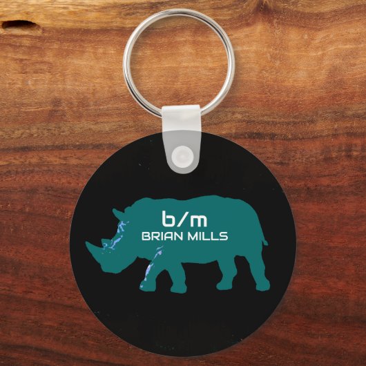 Cool Rhinoceros Sleutelhanger (Voorkant)