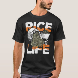 Cool Rice is een Man in het leven Vrouwen Aziatisc T-shirt