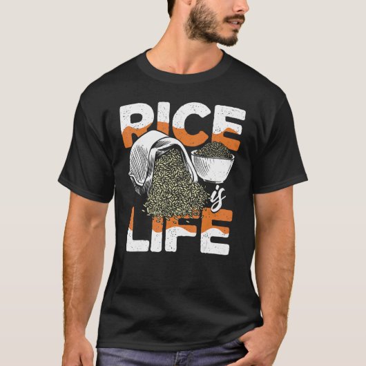 Cool Rice is een Man in het leven Vrouwen Aziatisc T-shirt (Voorkant)
