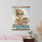 Cool Ride met Beste Vriend Hangend Wandkleed (Slaapkamer)