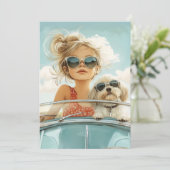 Cool Ride met Beste Vriend Kaart (Staand voorkant)