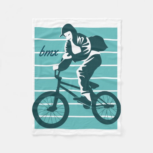 Cool Rider Design - BMX Fleece Deken (Voorkant)