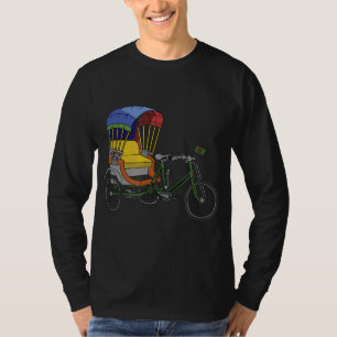 Cool Rikshaw Bike Artwork Bangladesh Vlag T-shirt