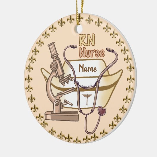 Cool RN Nurse ornament (Links)