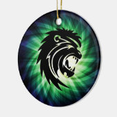 Cool Roaring Lion Silhouette Keramisch Ornament (Links)