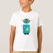 Cool Robot Custom Age Boys Birthday  T-shirt (Voorkant)