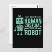 Cool Robot Funny Robot Technologie Briefkaart (Voorkant / Achterkant)