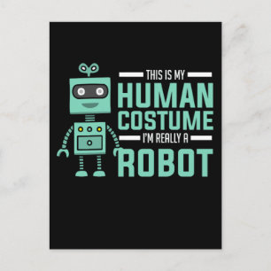 Cool Robot Funny Robot Technologie Briefkaart