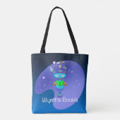 Cool Robot Leest & leert op maat in galaxy Tote Bag (Achterkant)