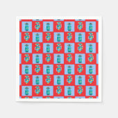 Cool Robot Pattern Boys Birthday Servet (Voorkant)