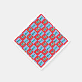 Cool Robot Pattern Boys Birthday Servet (Hoek)