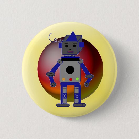 Cool Robot Ronde Button 5,7 Cm (Voorkant)