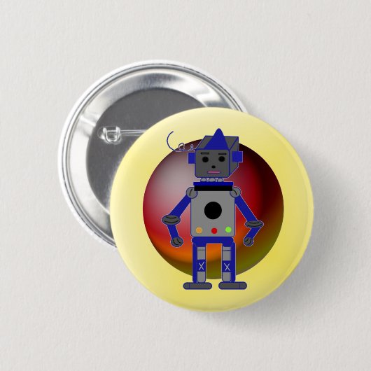 Cool Robot Ronde Button 5,7 Cm (Voorkant /achterkant)