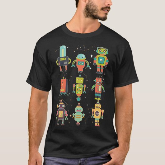 Cool Robots Collectie Boys Girls Robotic T-shirt (Voorkant)