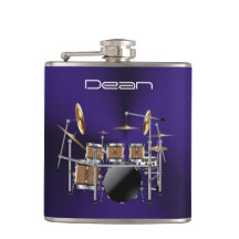 Cool Rock-drum op een metalen Paarse muziekmaatkol