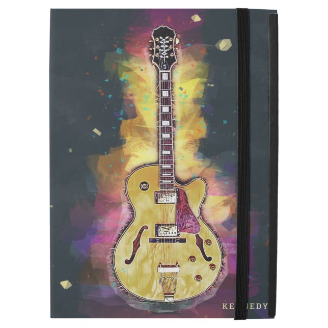 Cool Rock en Roll Band Guitar Art (Voorkant gesloten)