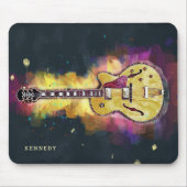 Cool Rock en Roll Band Guitar Art Muismat (Voorkant)