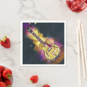 Cool Rock en Roll Band Guitar Art Servet (Insitu)