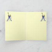 Cool rock gitarist Happy Birthday kaart ontwerp (Binnen)