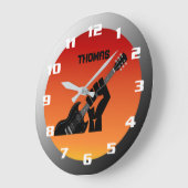 Cool Rock Guitar Monogram Grote Klok (Hoek)