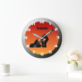 Cool Rock Guitar Monogram Grote Klok (Huis)
