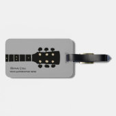 Cool Rock Guitar Music Travel Bagagelabel (Achterkant horizontaal)