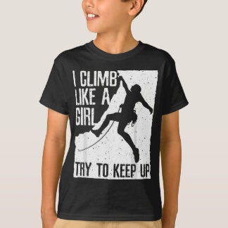 Cool Rock klimmen voor vrouwen meisjes klimmen lie T-shirt