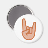 Cool Rock on Hand Emoji Magneet (Voorkant / Achterkant)