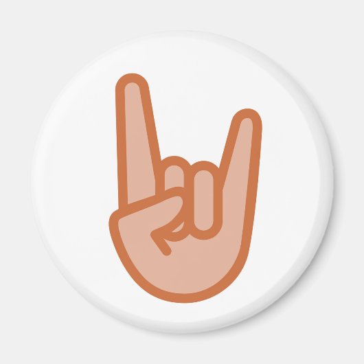 Cool Rock on Hand Emoji Magneet (Voorkant)