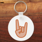Cool Rock on Hand Emoji Sleutelhanger (Voorkant)