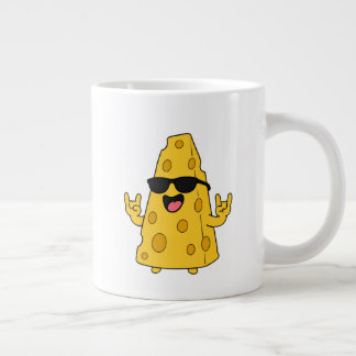 Cool Rock On Kaas Karakter Met Zonnebril Grote Koffiekop