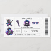 Cool Rock on Music Concert Ticket 1e verjaardag Kaart (Voorkant)